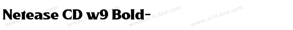 Netease CD w9 Bold字体转换